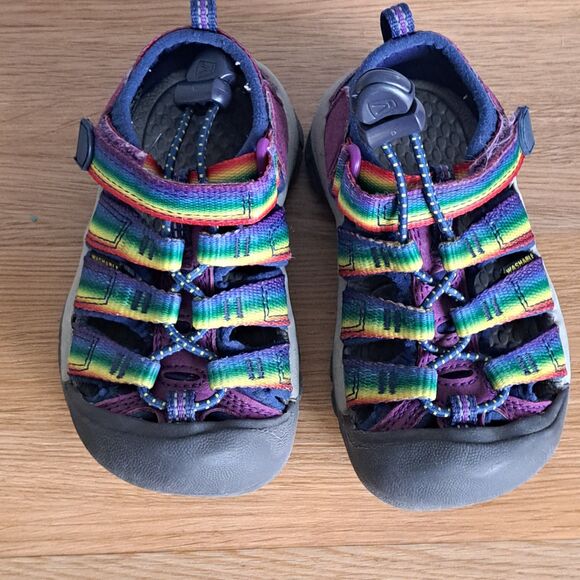 Keen Kids Toddler 8 Newport H2 Rainbow Sandals Waterproof Outdoor Pride Stripe - Picture 6 of 9